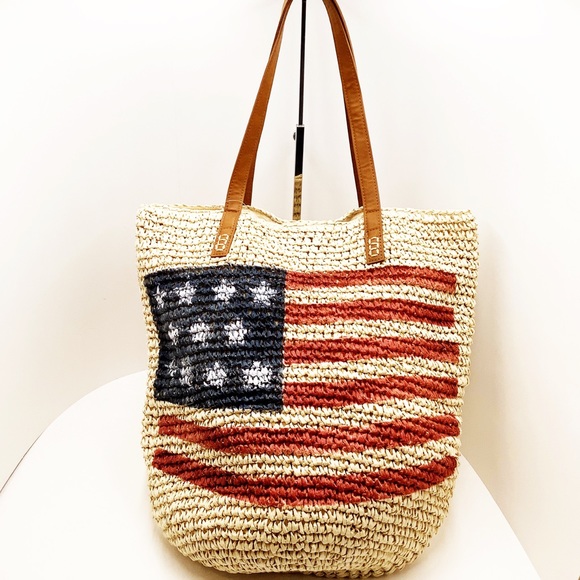 Style & Co. Handbags - 🆕 {Style & Co} American Flag Straw Tote Bag